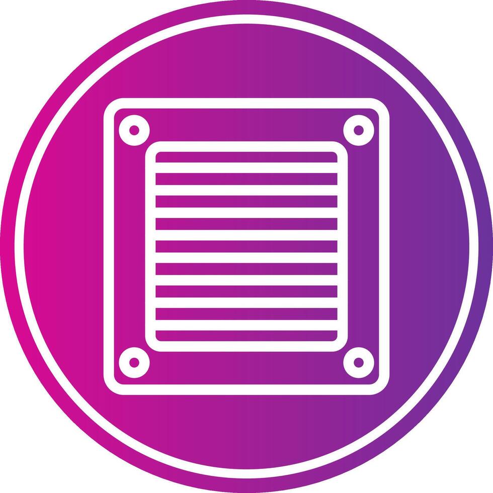 Ventilation Line Gradient Circle Icon vector