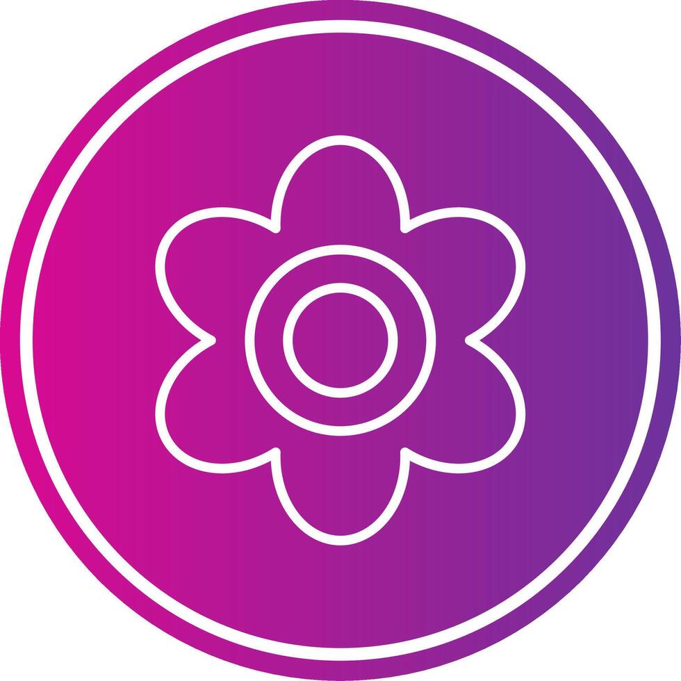 Violet Line Gradient Circle Icon vector