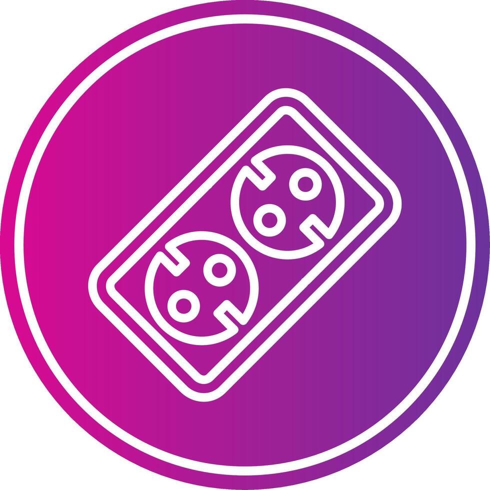Socket Line Gradient Circle Icon vector
