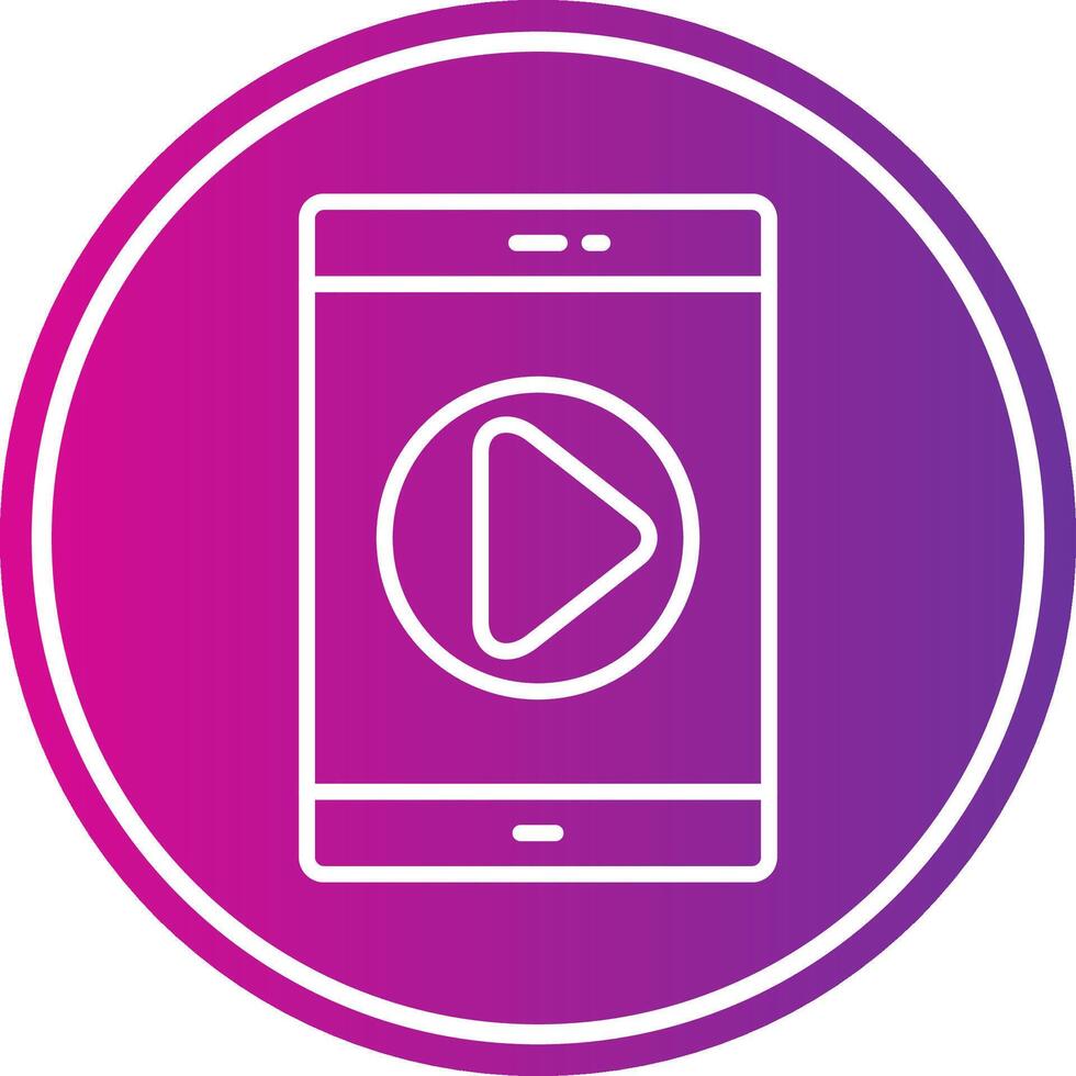 Tutorial Line Gradient Circle Icon vector