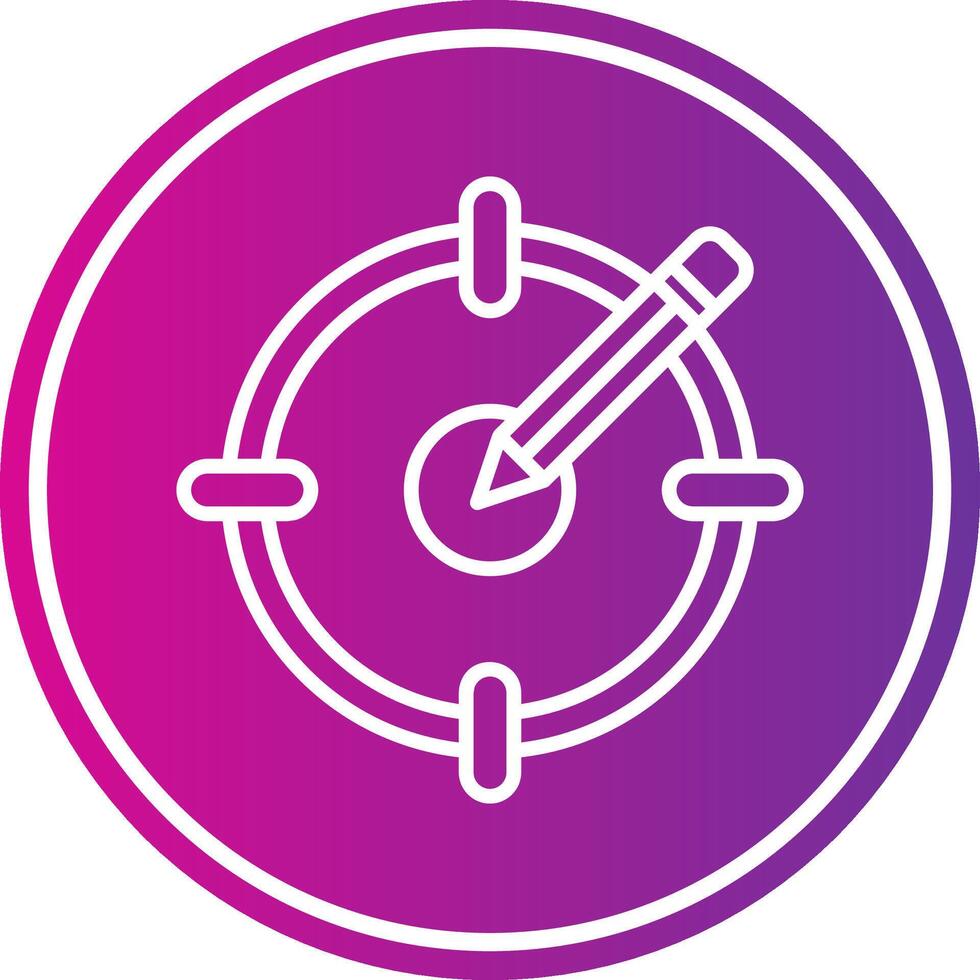 Target Audience Line Gradient Circle Icon vector