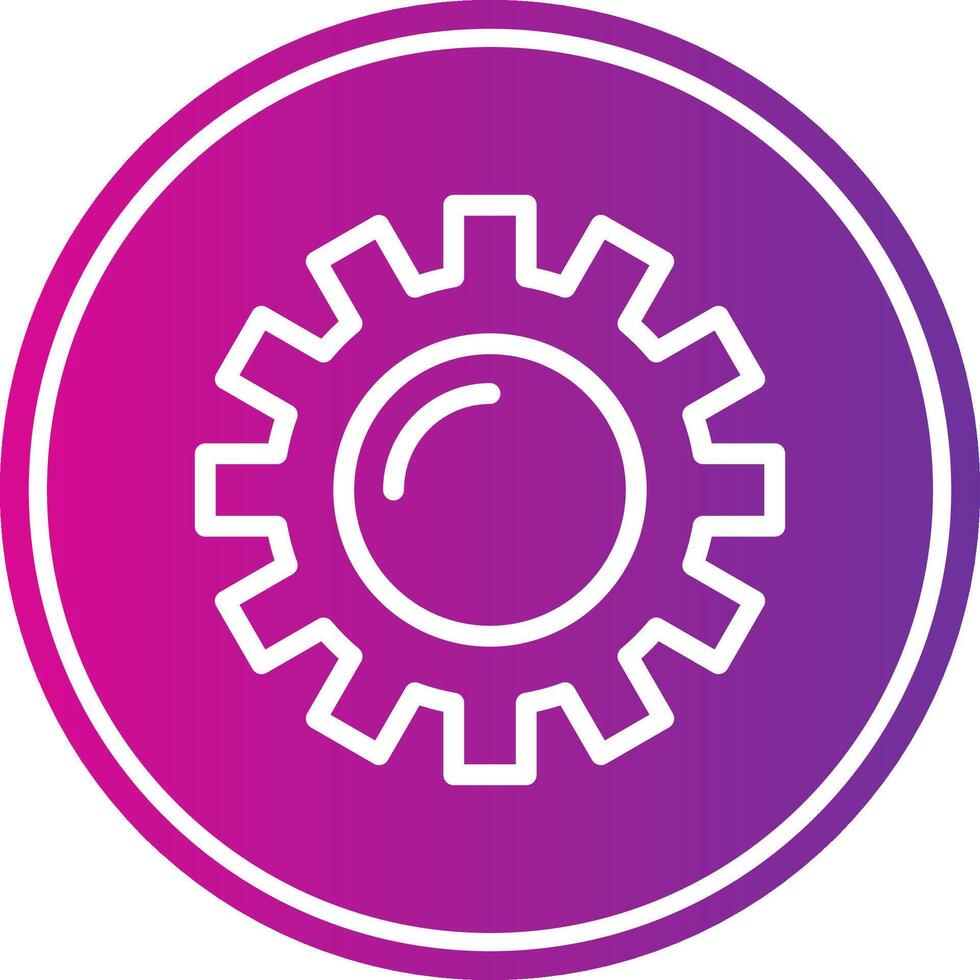 Setting Line Gradient Circle Icon vector