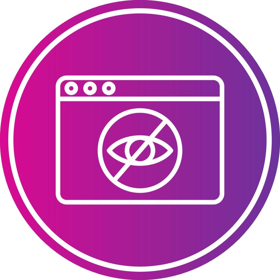 Eye Line Gradient Circle Icon vector