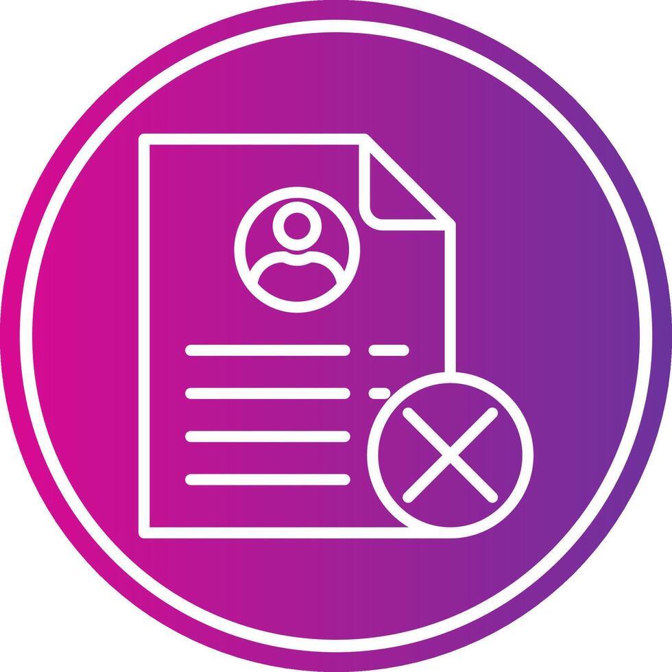 Denied Line Gradient Circle Icon vector