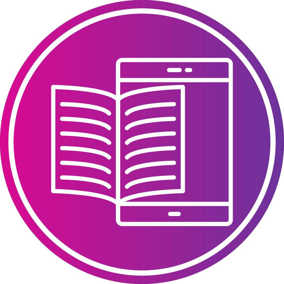 Elearning Line Gradient Circle Icon vector