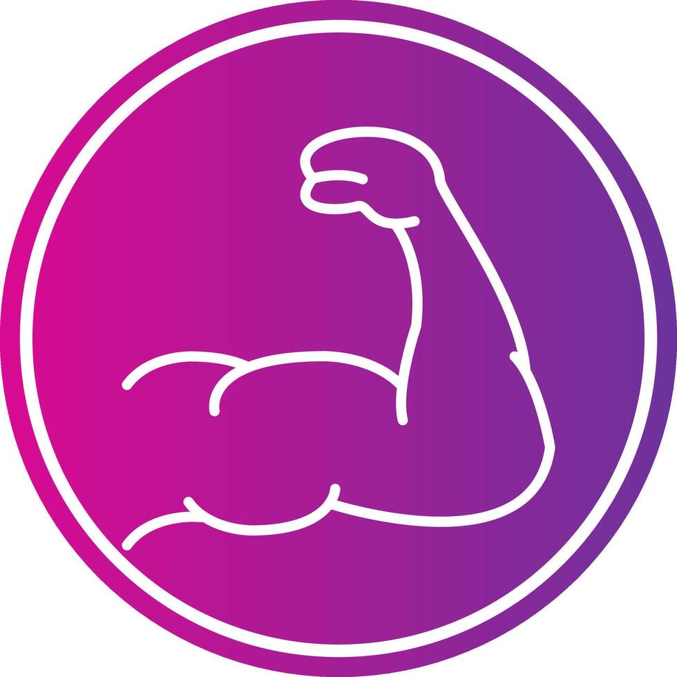 Strong Line Gradient Circle Icon vector