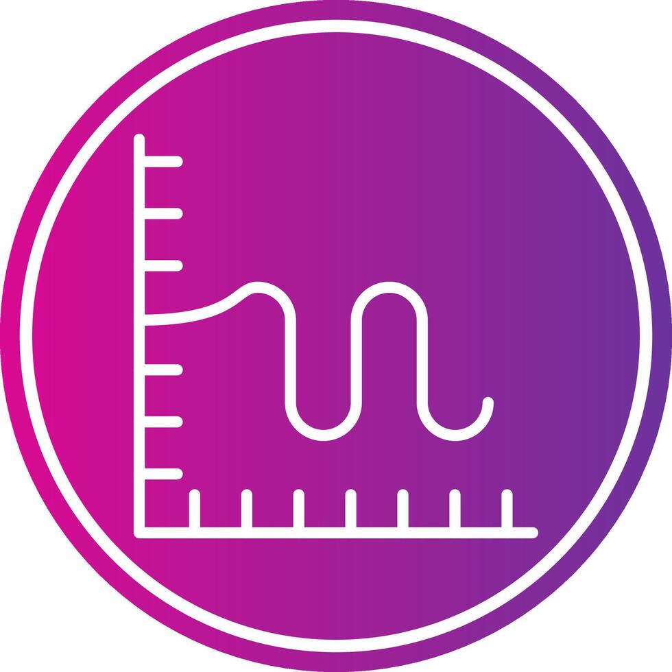 Chart Line Gradient Circle Icon vector