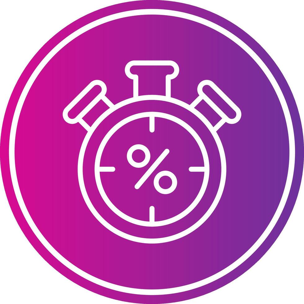 Timer Line Gradient Circle Icon vector