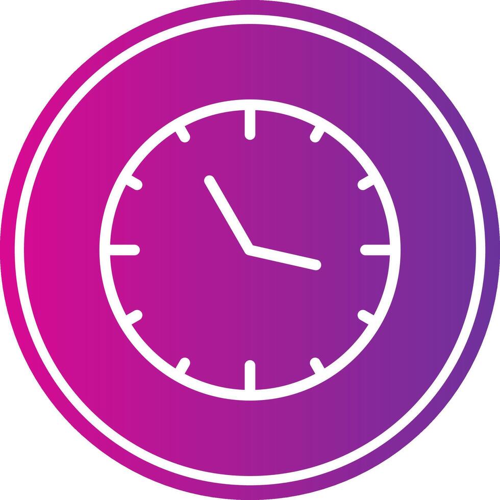 Clock Line Gradient Circle Icon vector