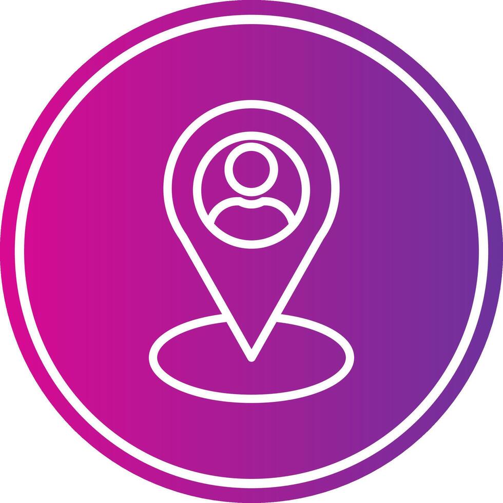 Placeholder Line Gradient Circle Icon vector