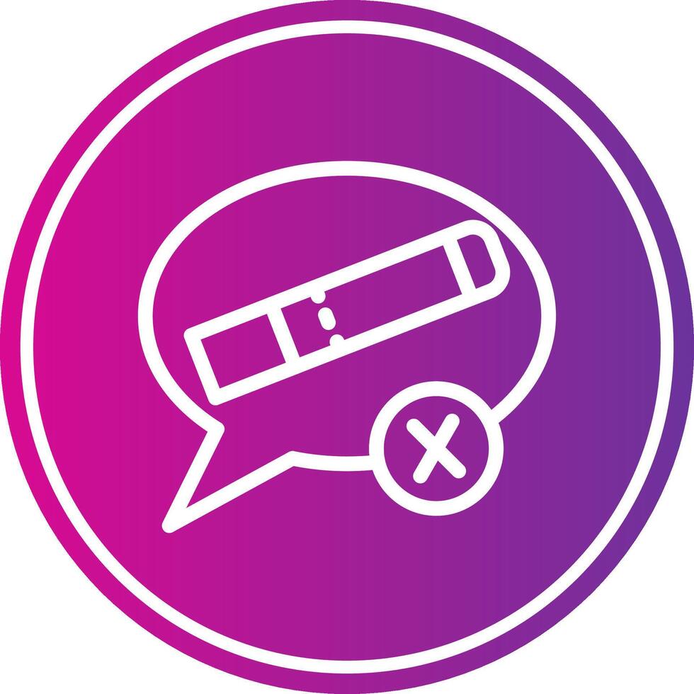 Quit Smoking Line Gradient Circle Icon vector