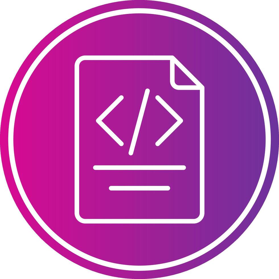 Paper Line Gradient Circle Icon vector
