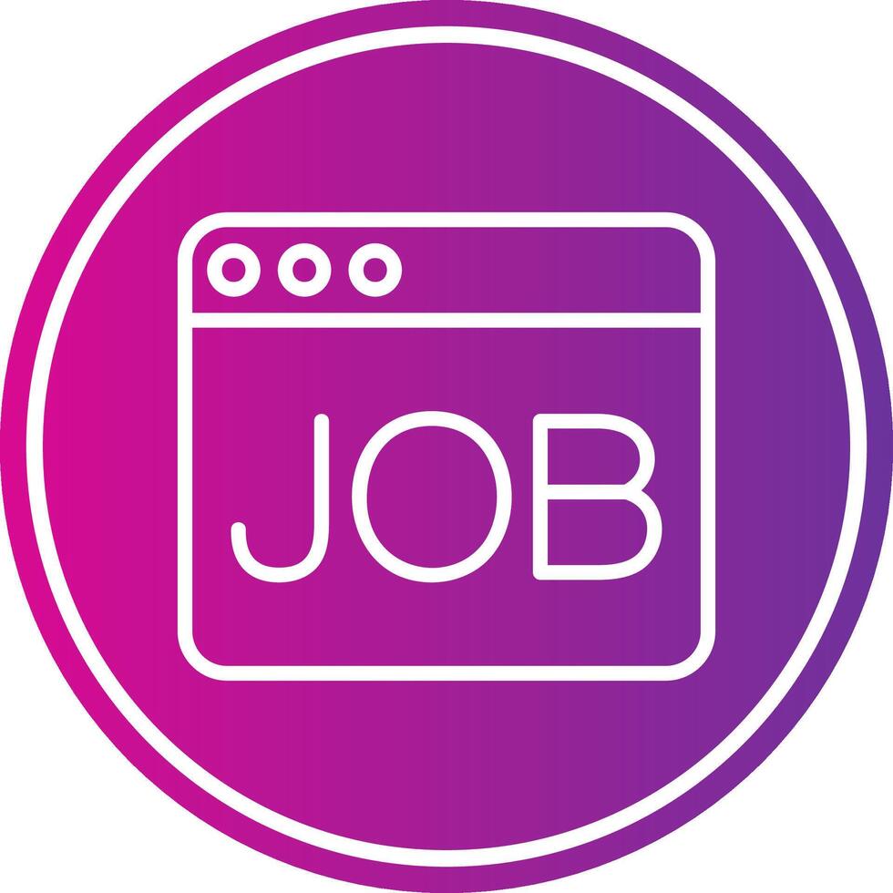 Job Line Gradient Circle Icon vector
