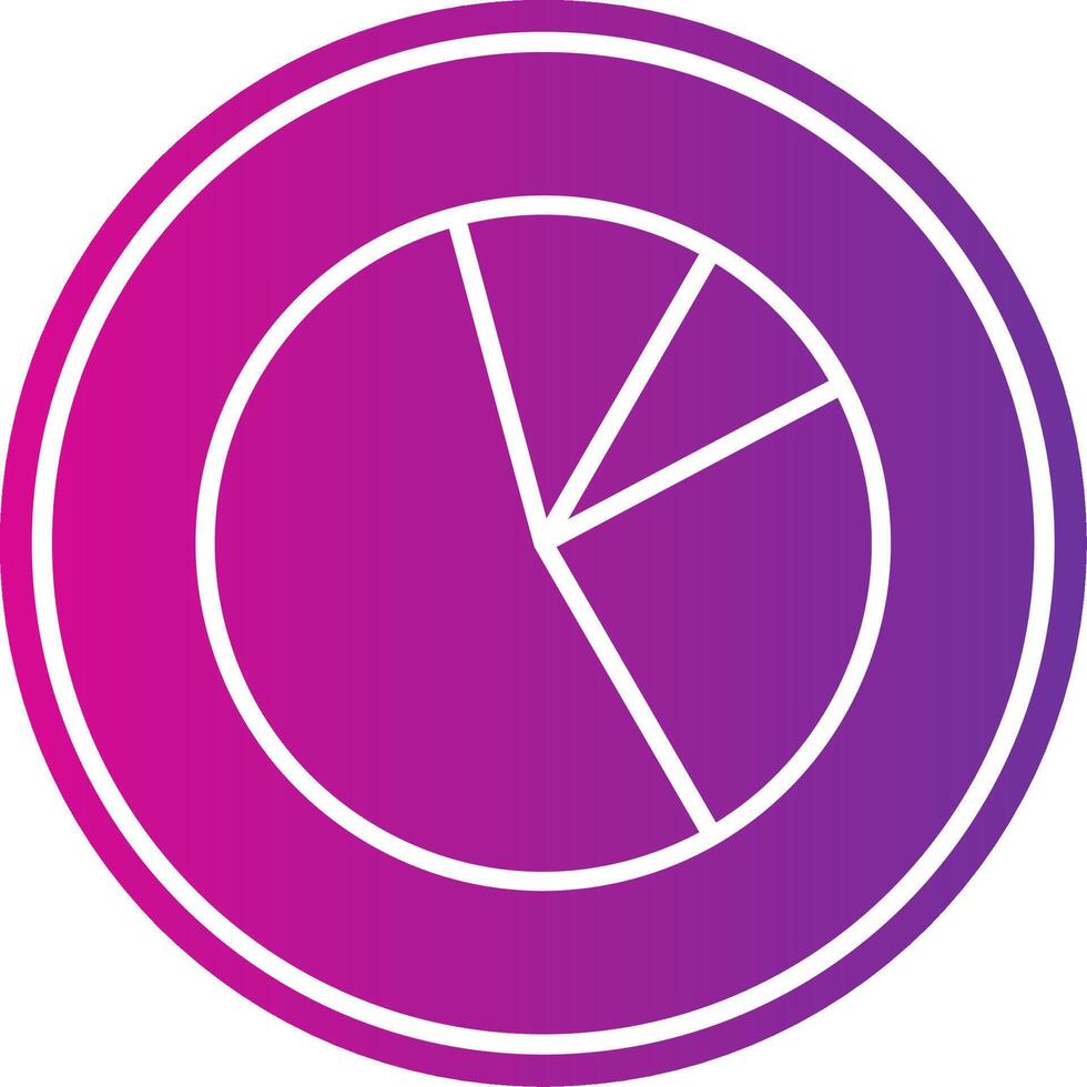 Statistics Line Gradient Circle Icon vector