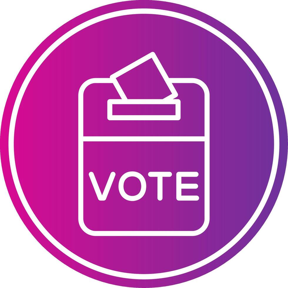 Voting Line Gradient Circle Icon vector