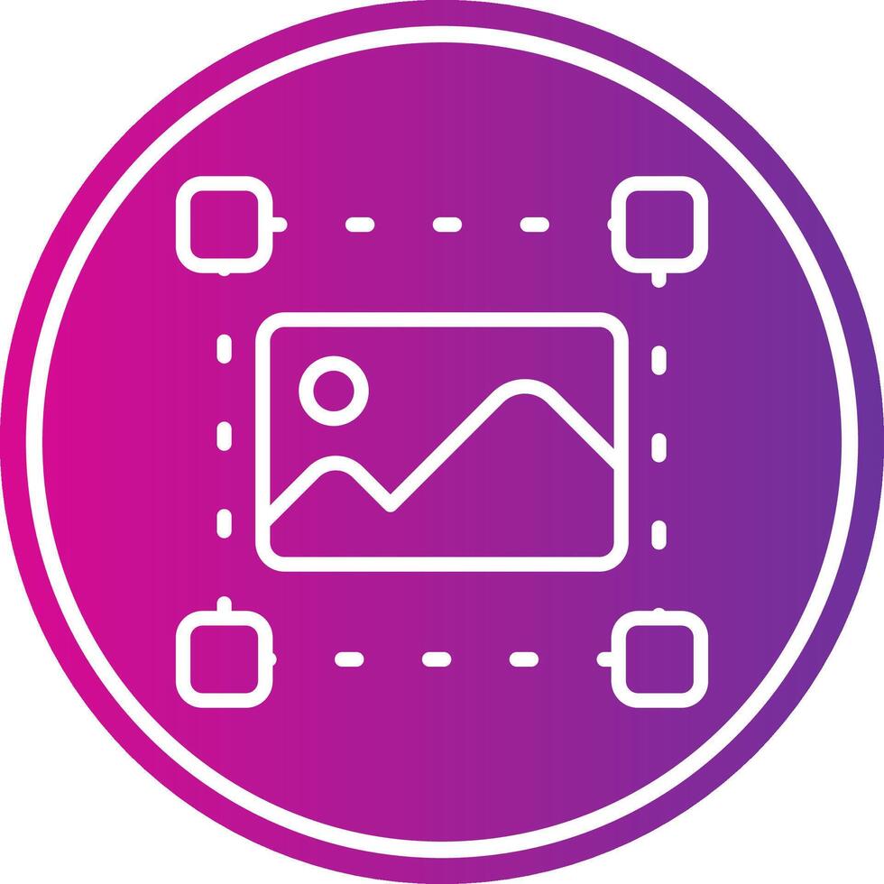 Image Line Gradient Circle Icon vector