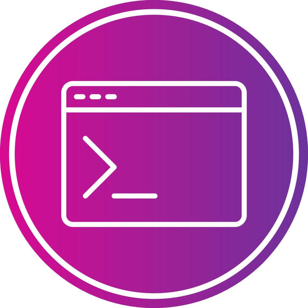 Terminal Line Gradient Circle Icon vector