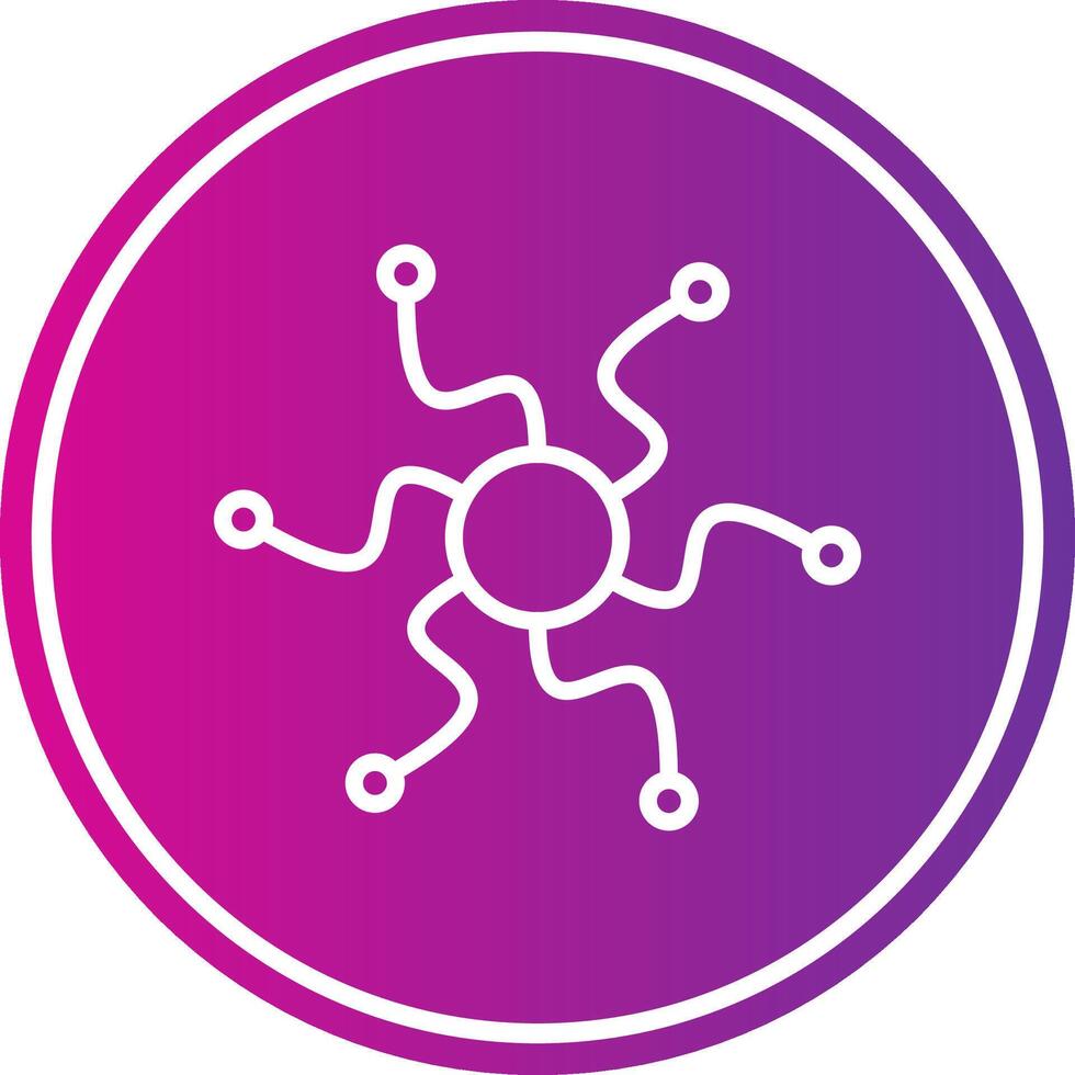 Connections Line Gradient Circle Icon vector