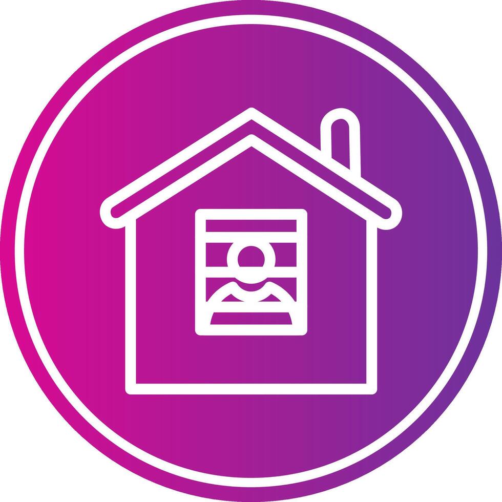 Isolation Line Gradient Circle Icon vector