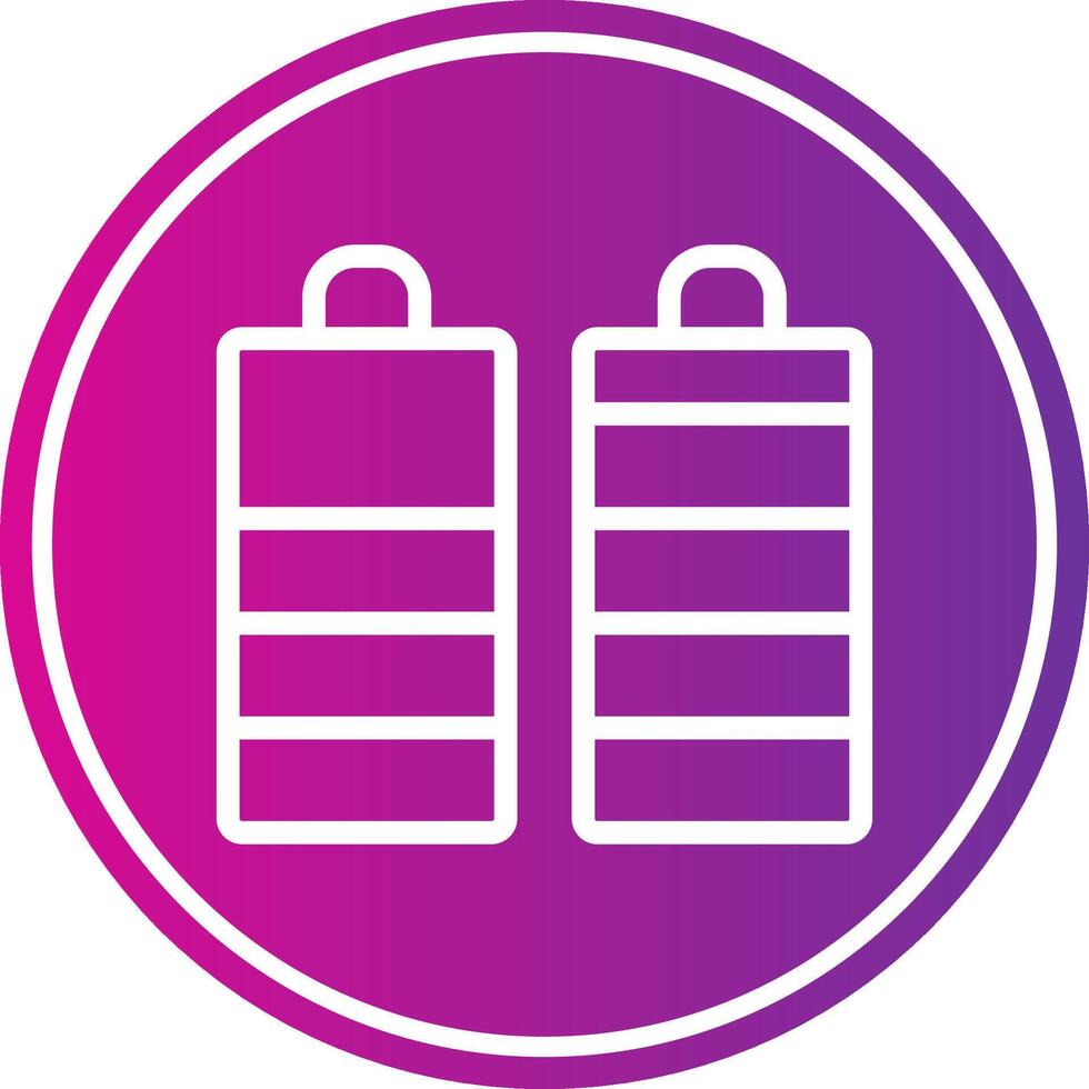 Battery Line Gradient Circle Icon vector