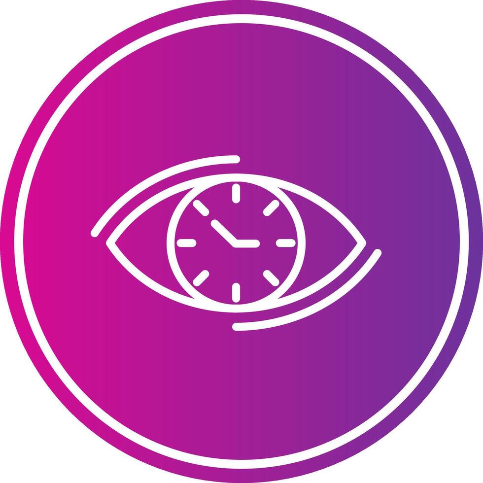 Visionary Line Gradient Circle Icon vector