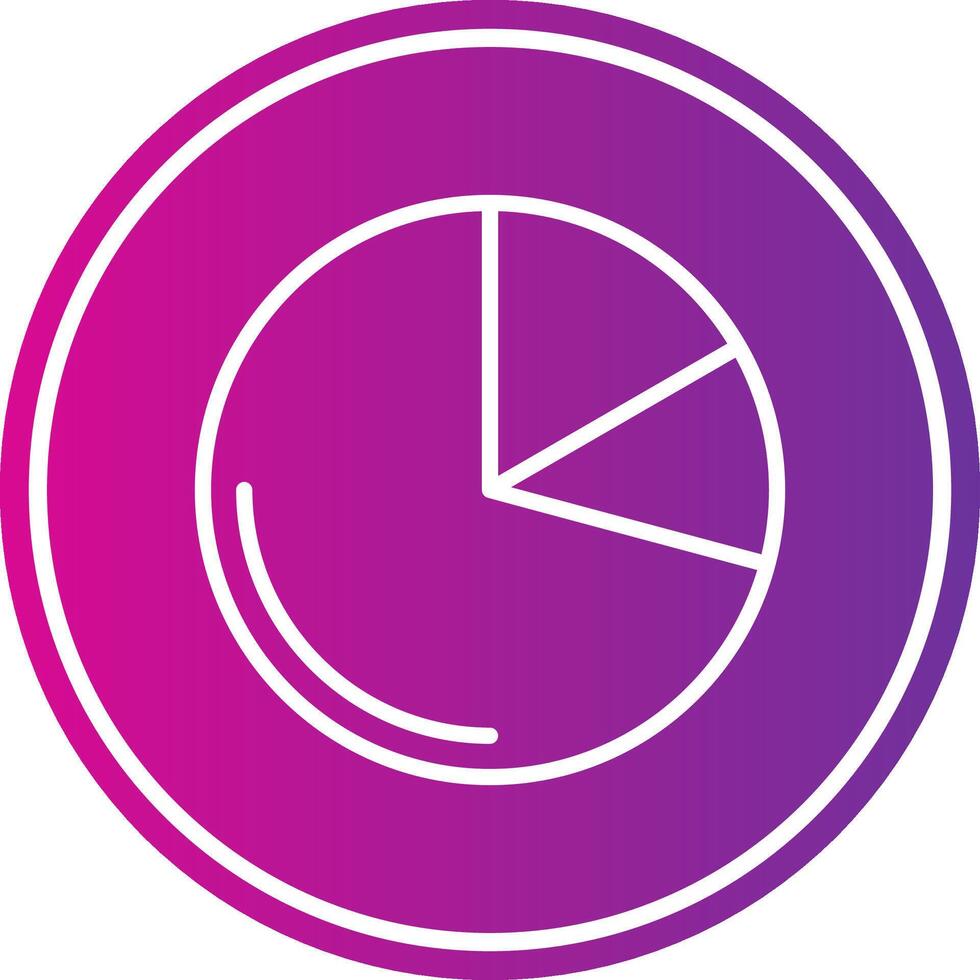 pie chart Line Gradient Circle Icon vector