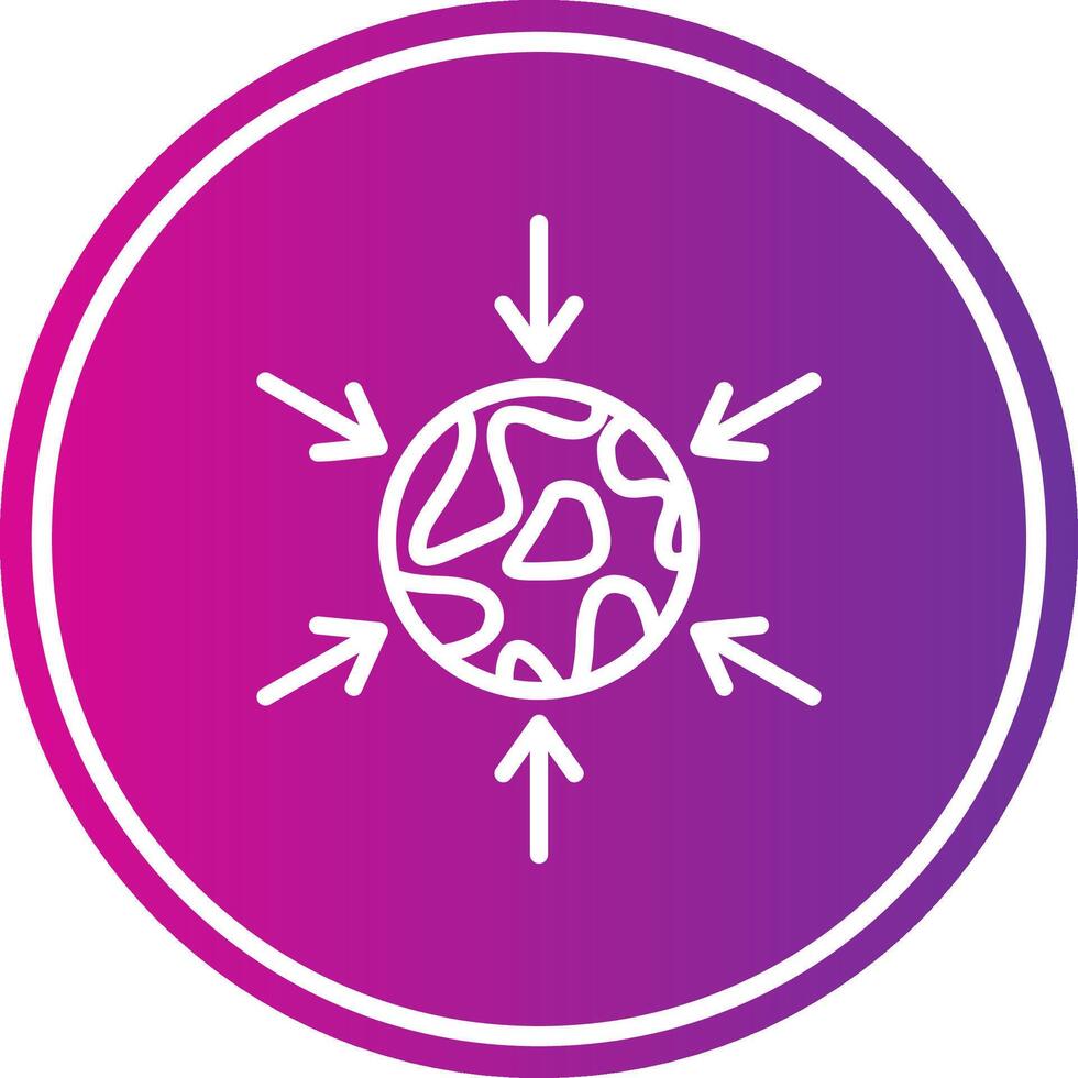 Gravity Line Gradient Circle Icon vector