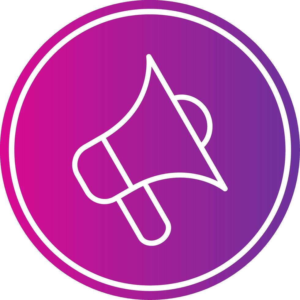 Megaphone Line Gradient Circle Icon vector