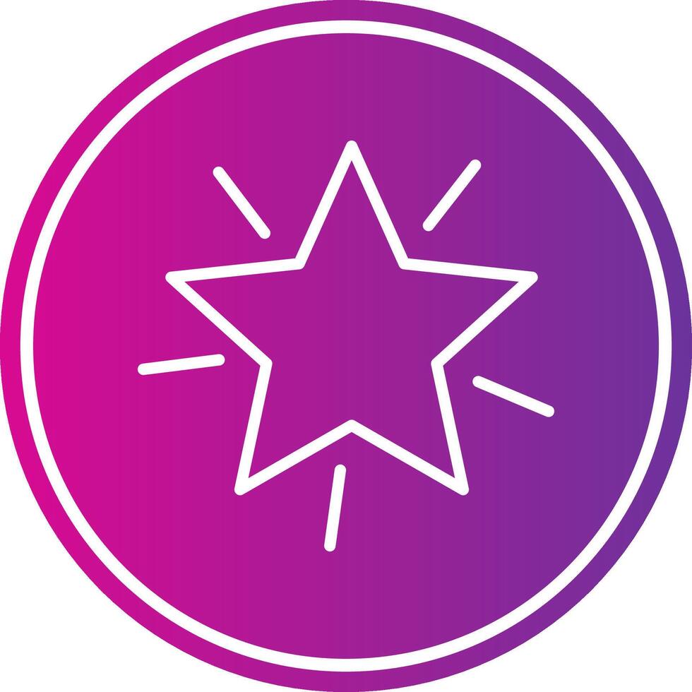 Star Line Gradient Circle Icon vector