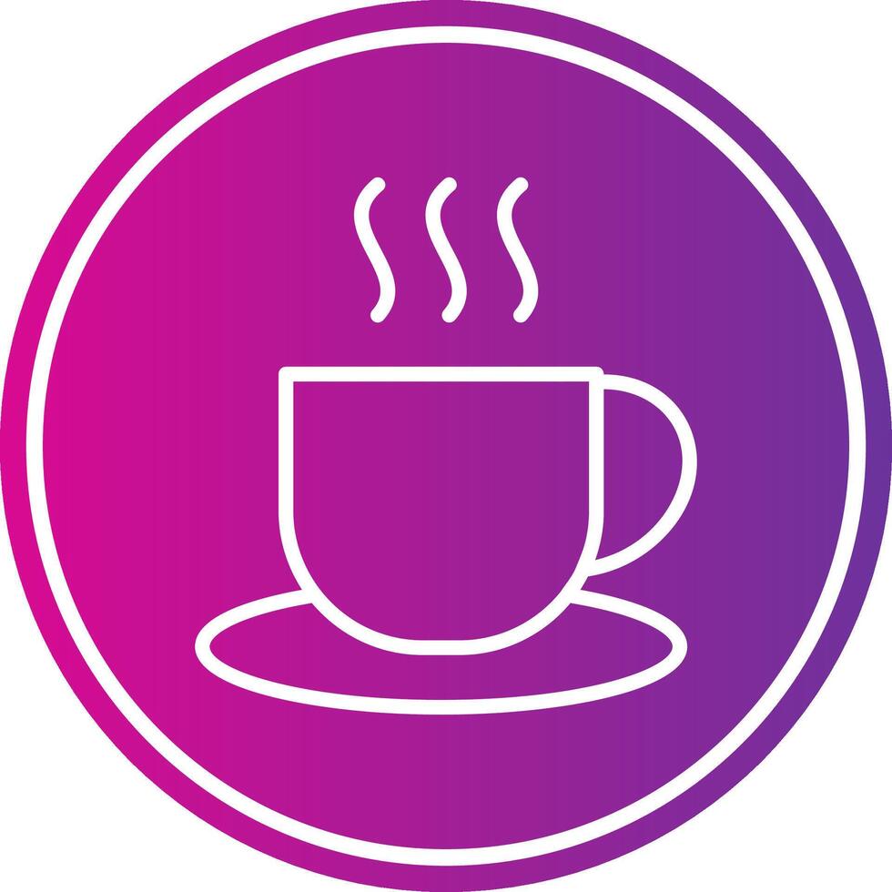 Coffee Cup Line Gradient Circle Icon vector