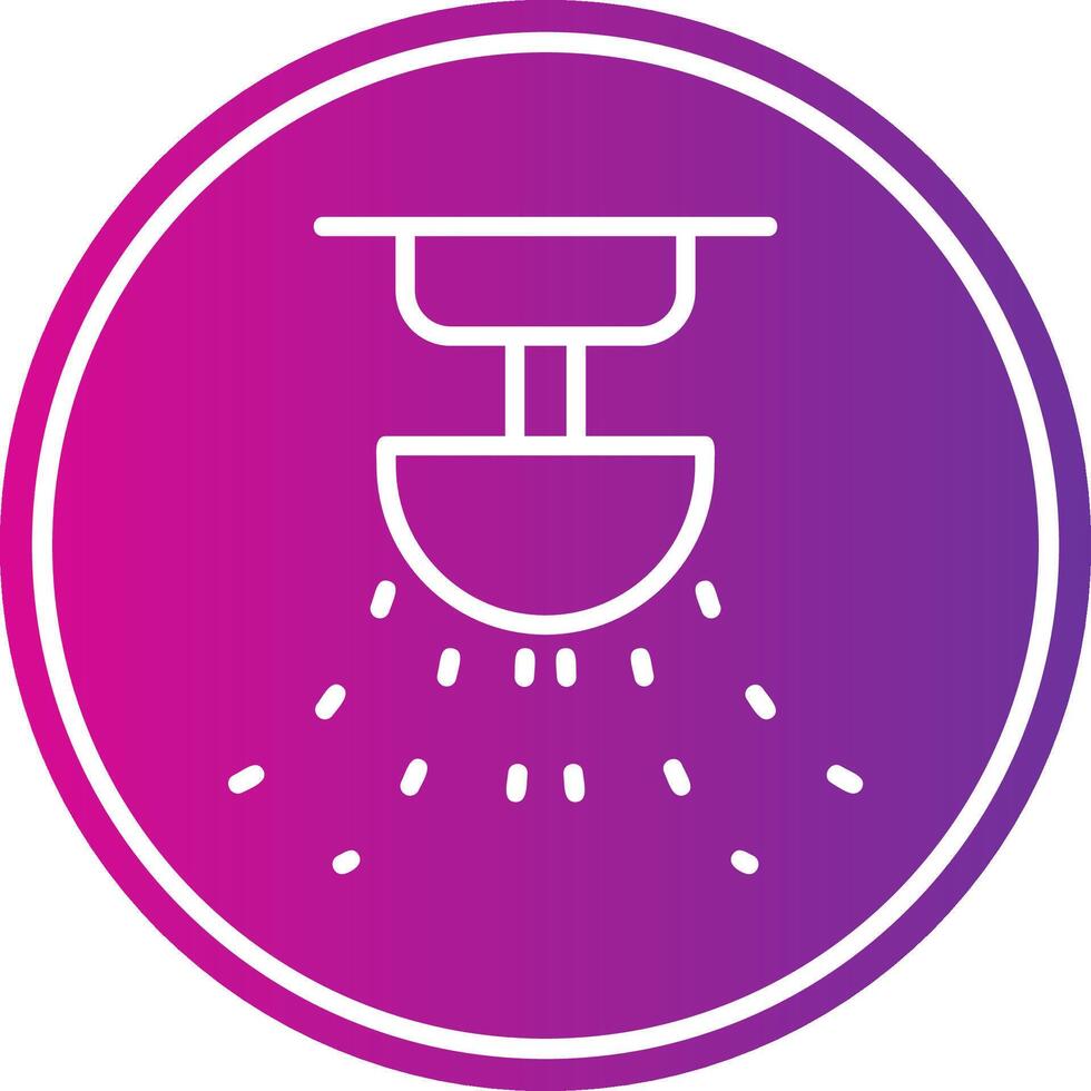 Sprinkler Line Gradient Circle Icon vector