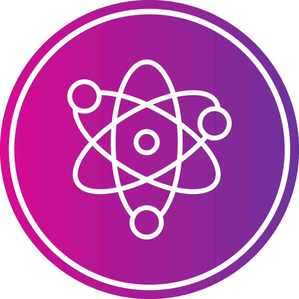 Neucleus Line Gradient Circle Icon vector