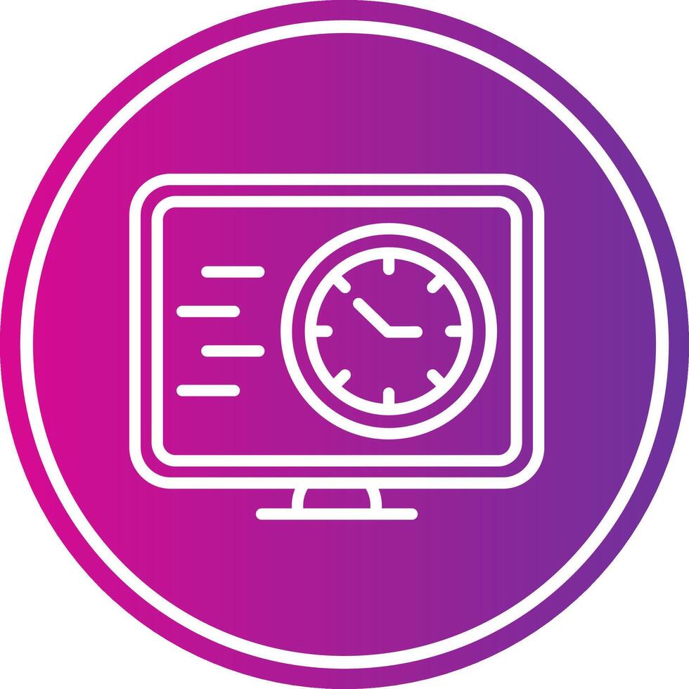 Fast Time Line Gradient Circle Icon vector