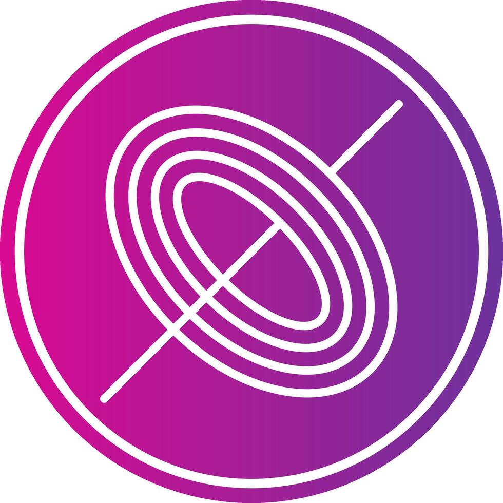 Black Hole Line Gradient Circle Icon vector