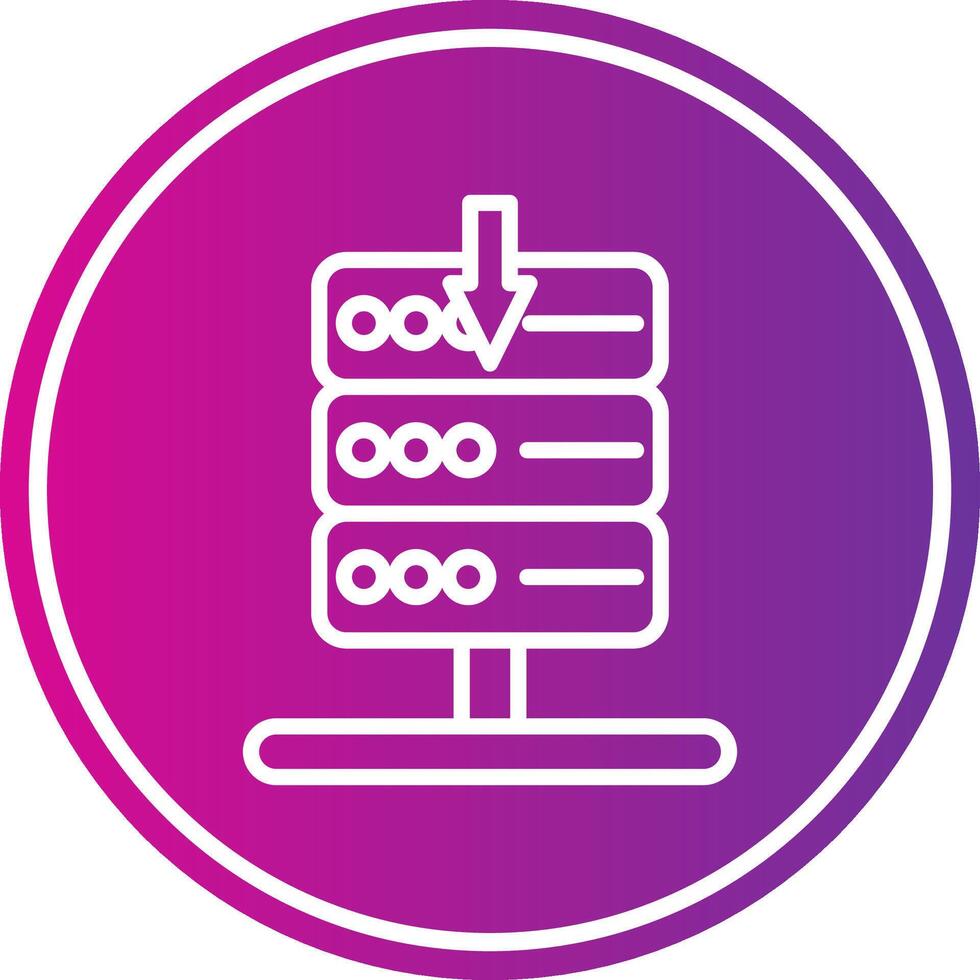 Server Down Line Gradient Circle Icon vector