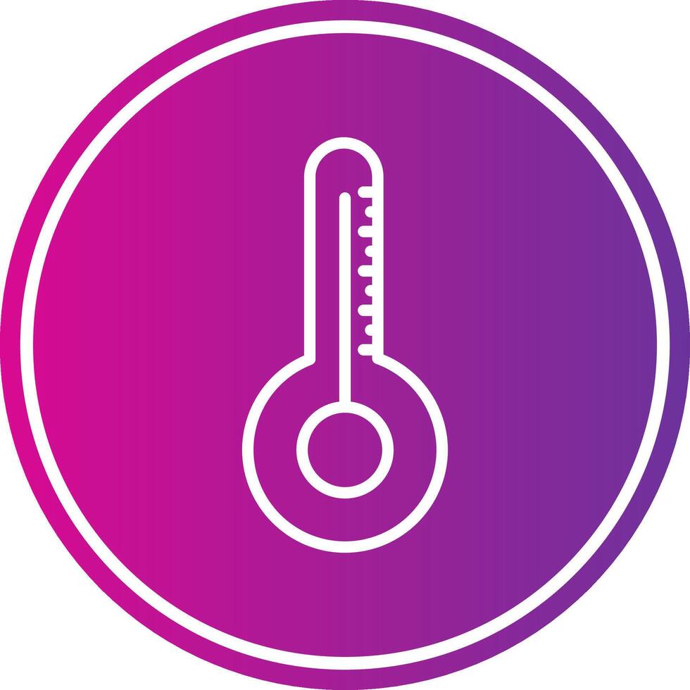 Thermometer Line Gradient Circle Icon vector