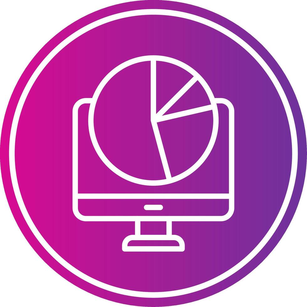 Statics Line Gradient Circle Icon vector