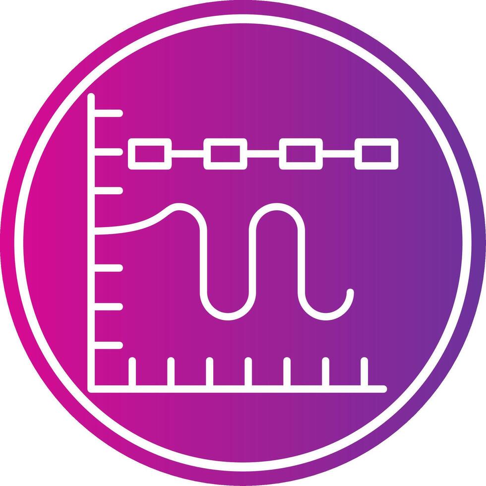 Multiple Trend Chart Line Gradient Circle Icon vector
