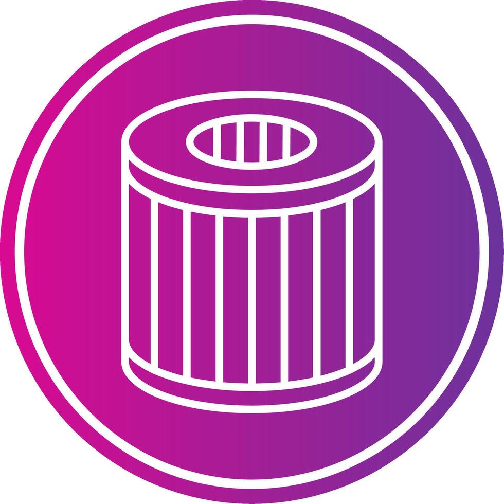 Oil Filter Line Gradient Circle Icon vector