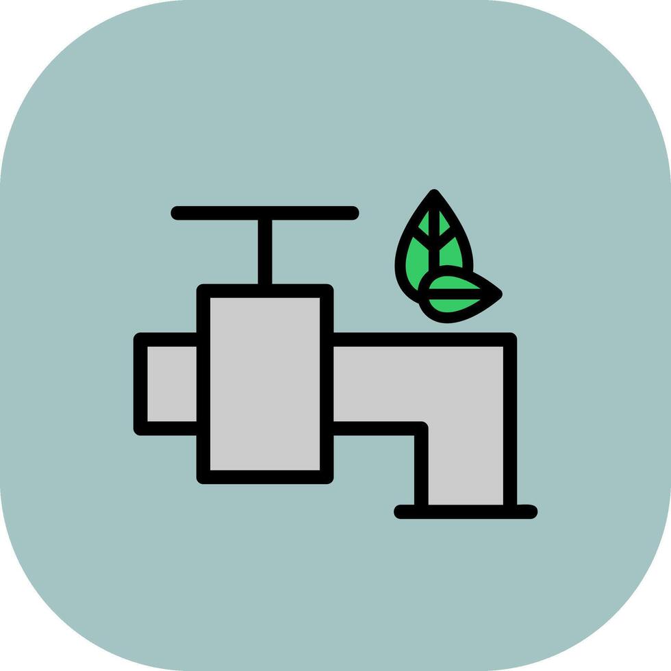 Save Water Line Gradient Circle Icon vector
