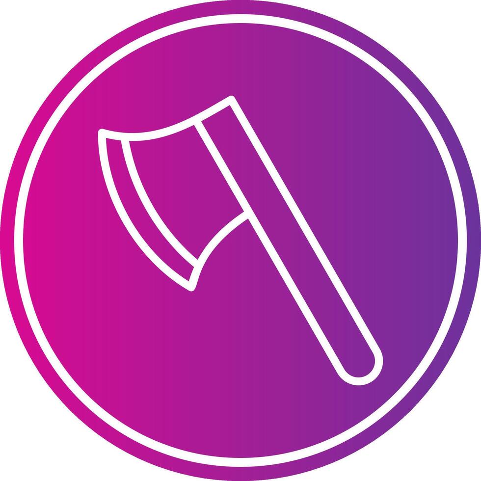 Axe Line Gradient Circle Icon vector