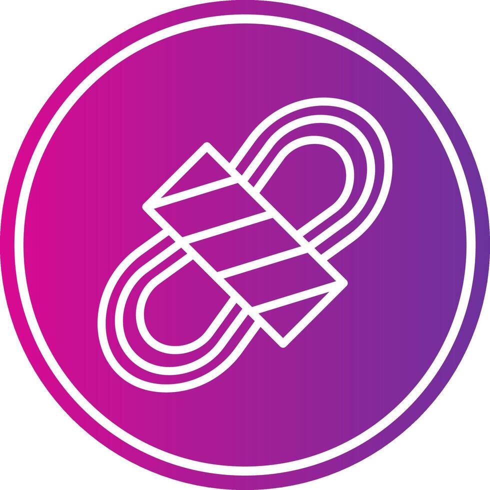 Rope Line Gradient Circle Icon vector