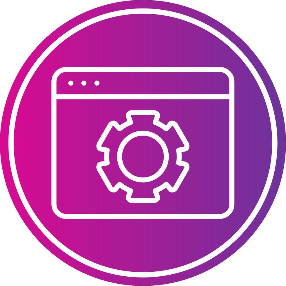Web Optimization Line Gradient Circle Icon vector