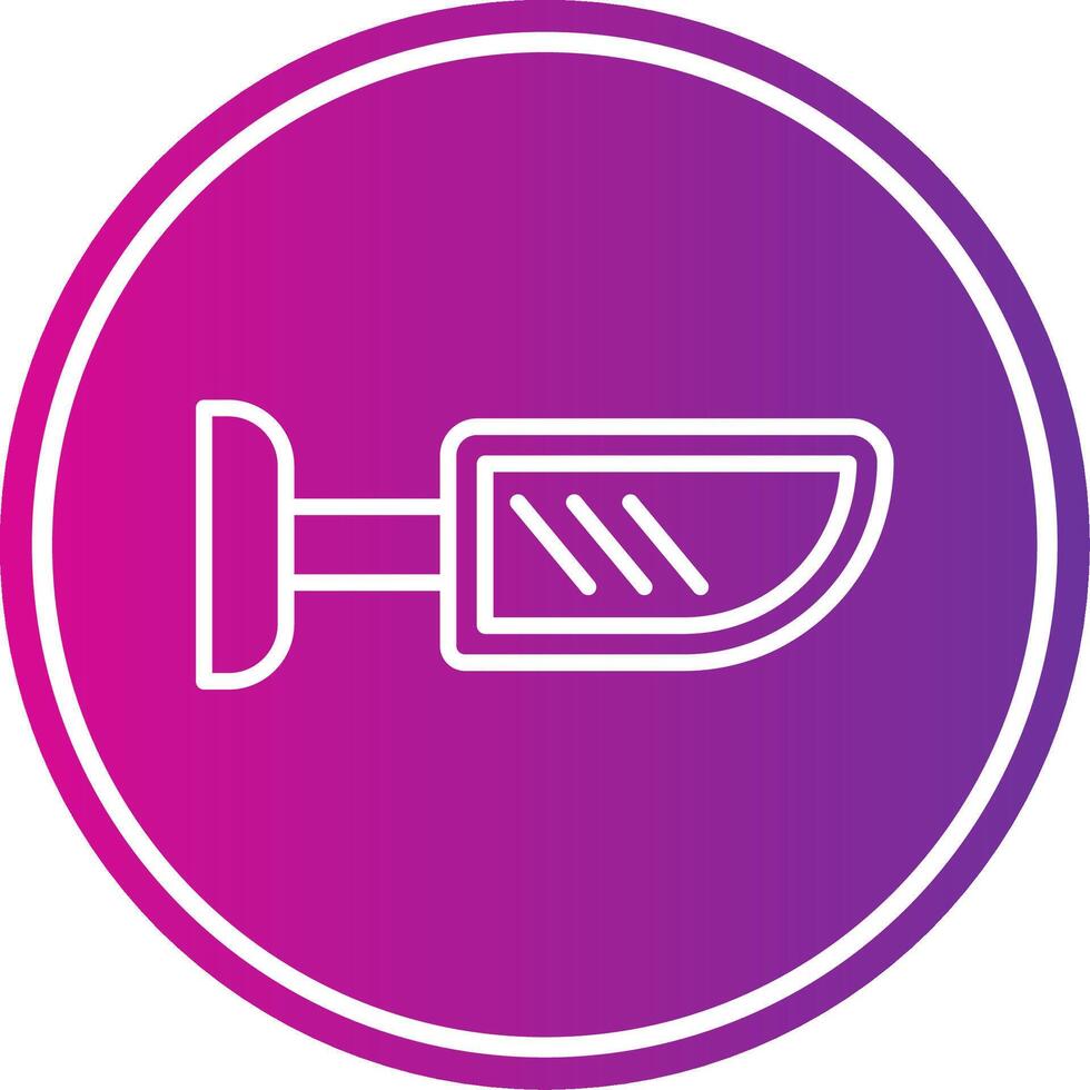 Side Mirror Line Gradient Circle Icon vector