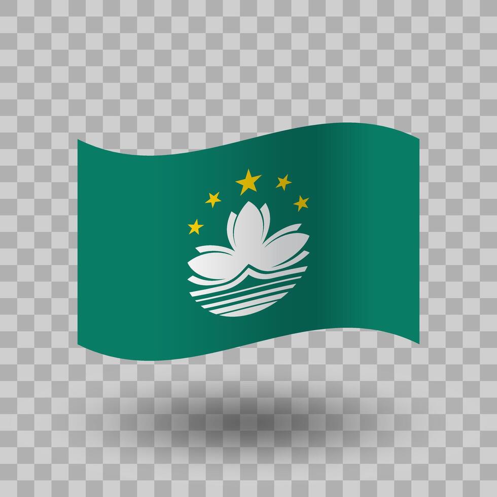 Flag of Macau symbol icon vector