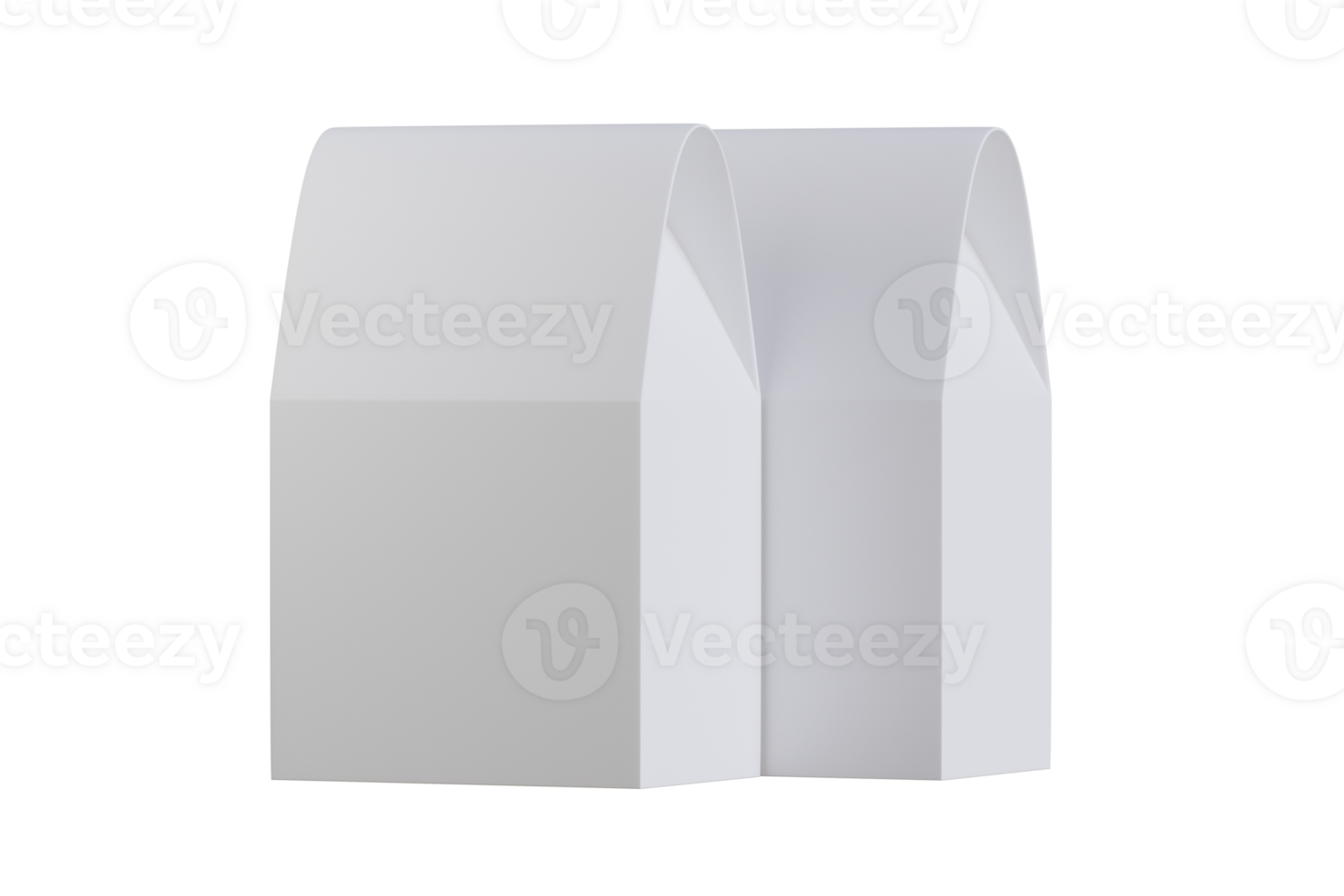 Transparent background Realistic pouch packaging white color png