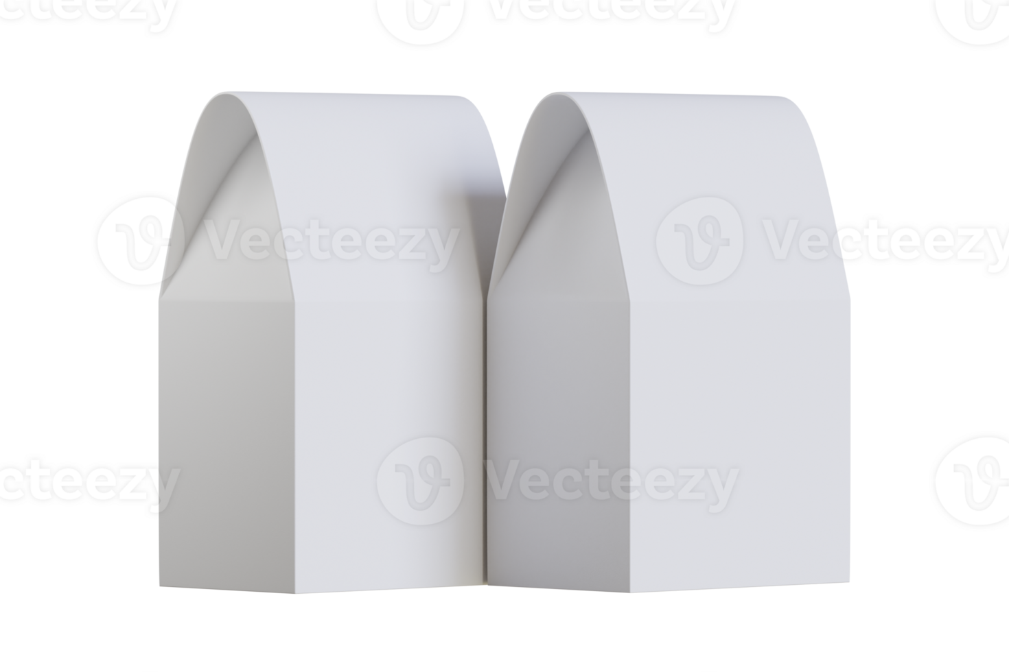 Stand pouch white color realistic png