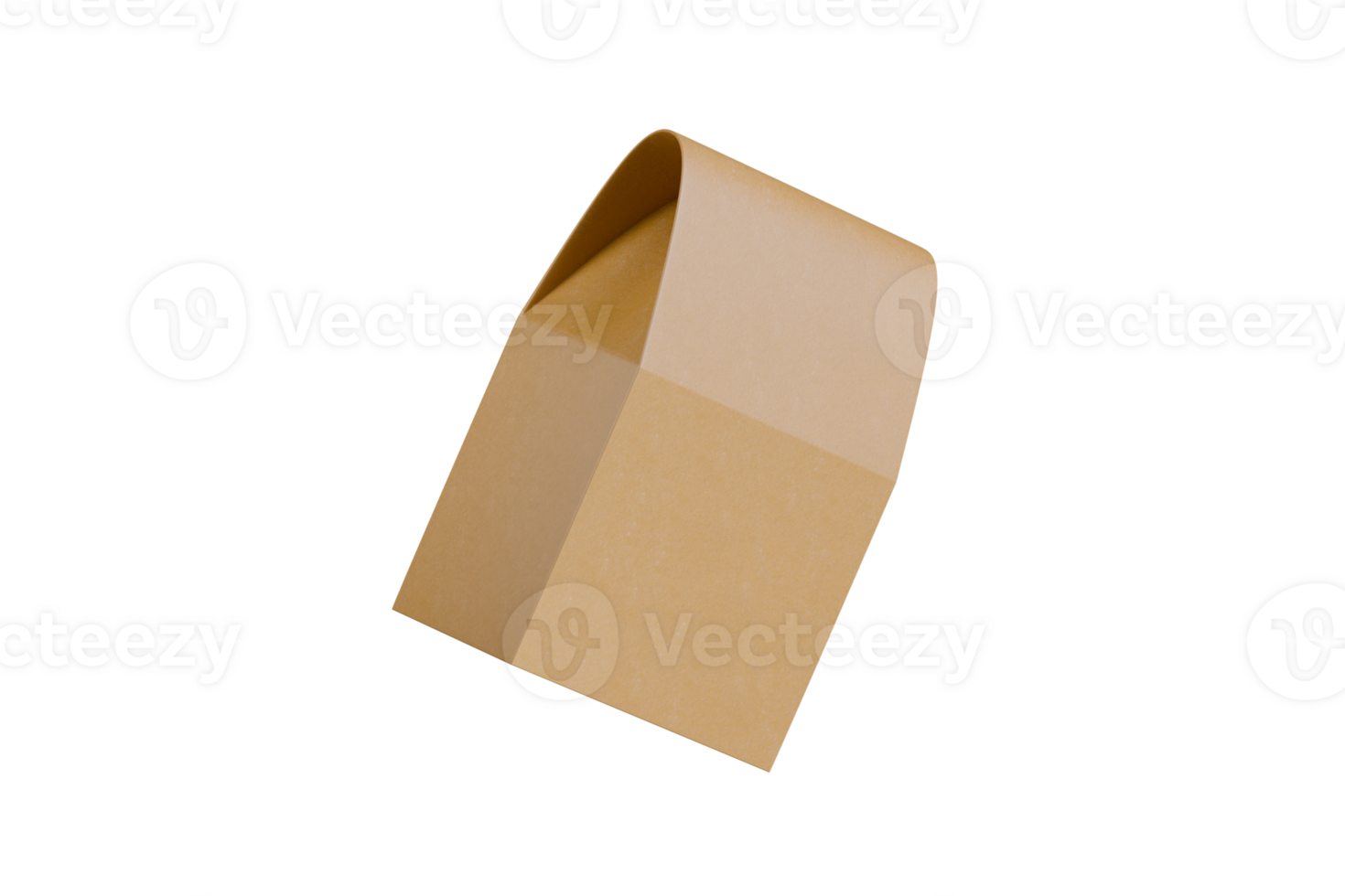 Craft paper bag coffee packaging transparent backround png