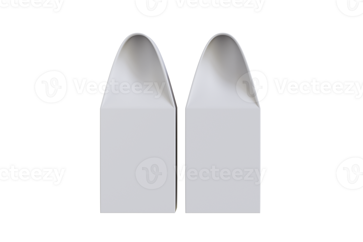 Side front view 2 Pouch packaging white color transparent png
