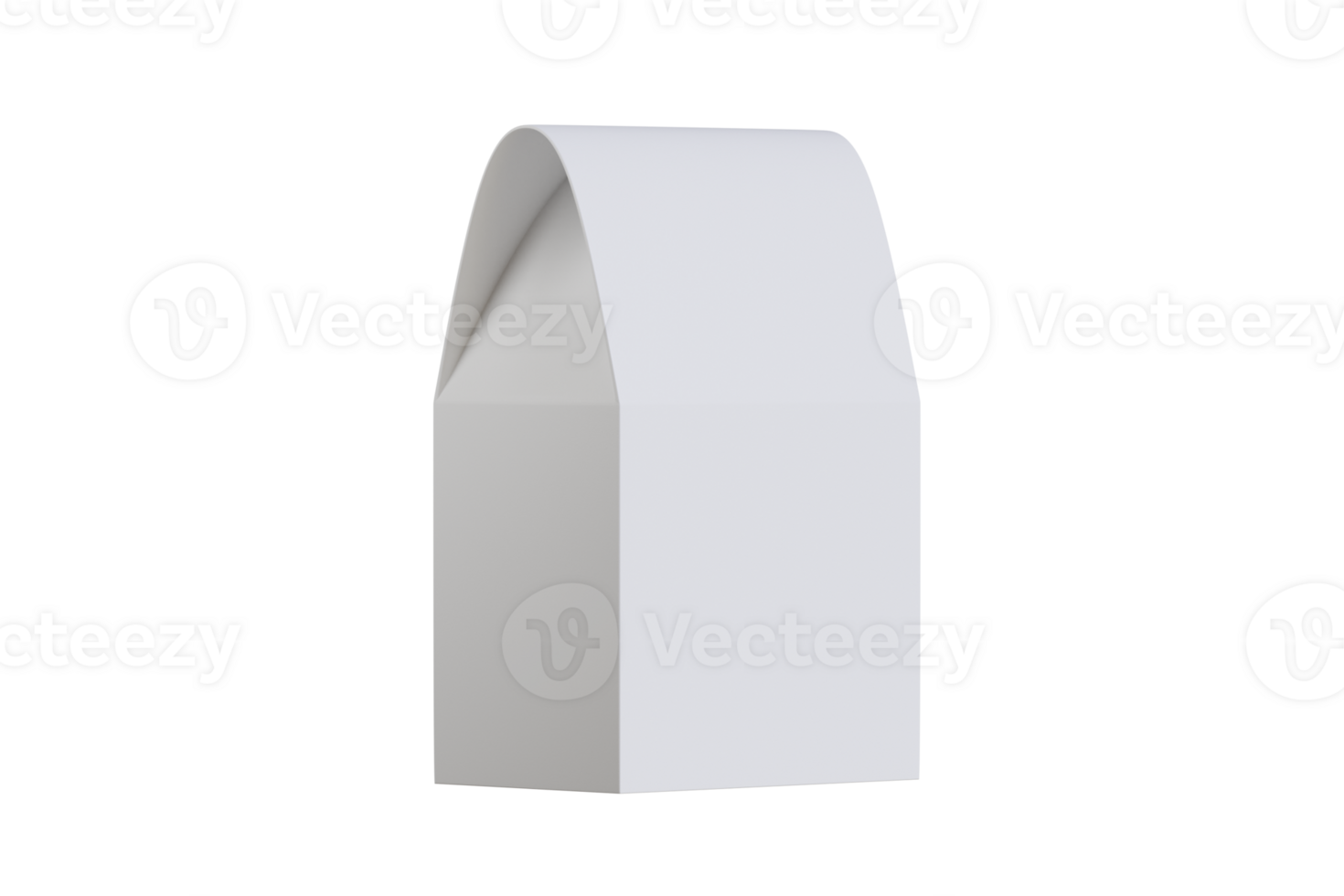 Side view pouch packaging mockup transparent BG png